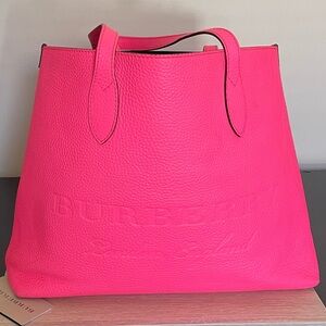 Burberry Remington Large Neon Pink Tote Bag